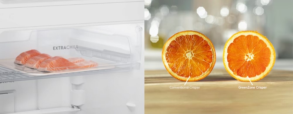 Ngăn đông mềm ExtraChill và GreenZone với tủ lạnh Electrolux ETM3440L-B