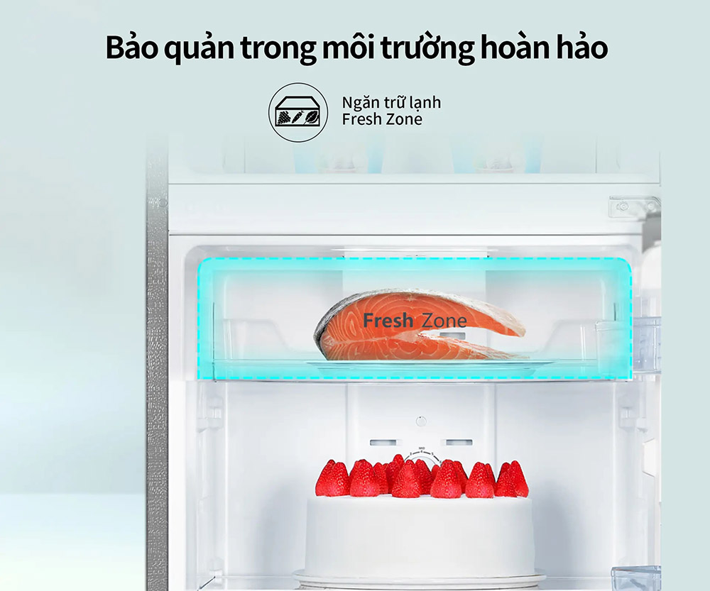 Ngăn đông mềm Fresh Zone trên Tủ Lạnh Hisense Inverter RT469N4EBU