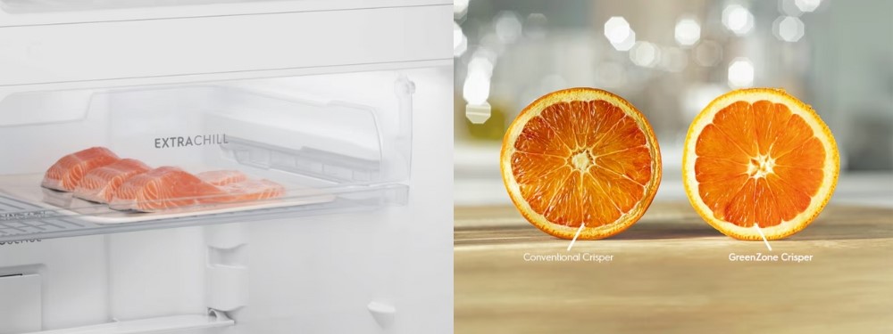 Ngăn ExtraChill và GreenZone trên Tủ Lạnh Electrolux ETM3100L-B
