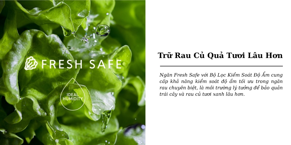 Ngăn rau củ giữ ẩm Fresh Safe trên Tủ Lạnh Panasonic NR-CW530HVK9