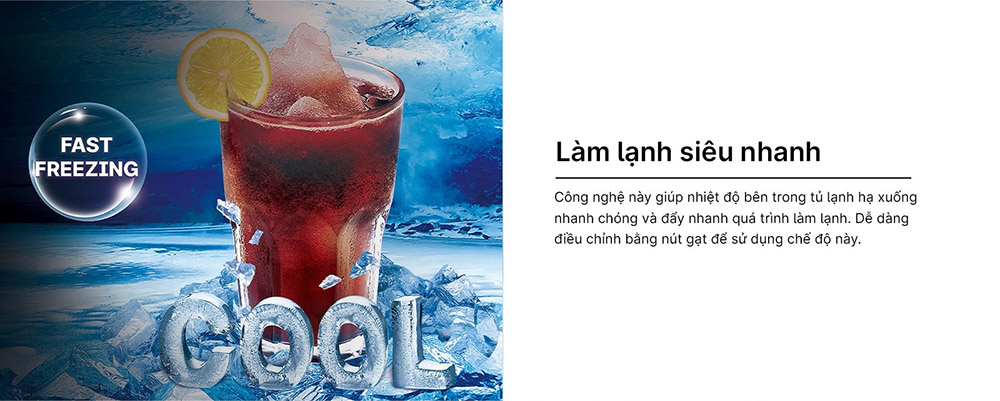 Tủ Lạnh Aqua 130 Lít AQR-T160FA(GGN) làm lạnh siêu nhanh