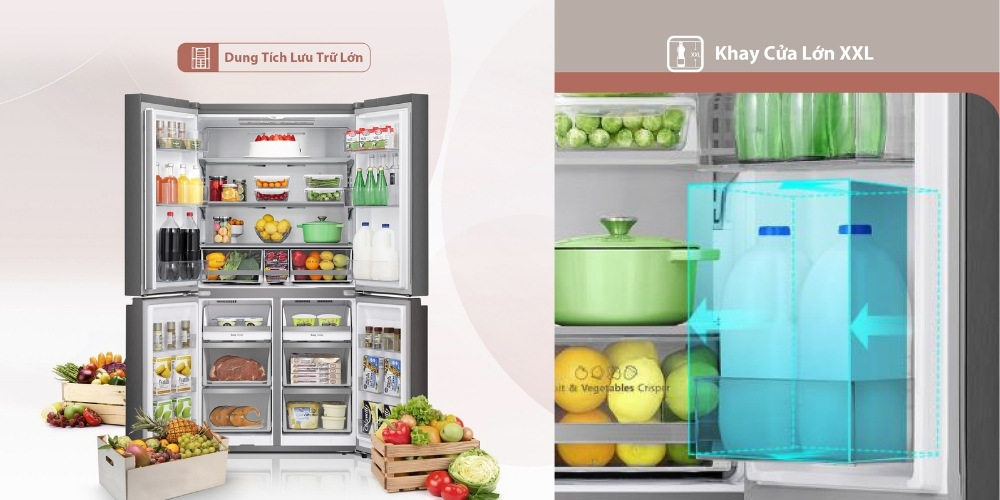 Tủ lạnh Hisense có dung tích đa dạng, nhiều lựa chọn