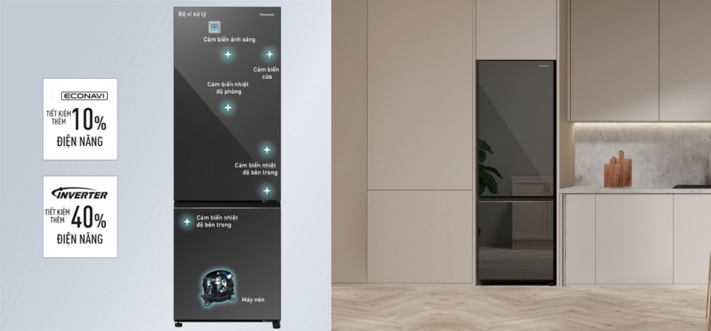 Tủ Lạnh Panasonic NR-BC361VGMV tiết kiệm điện thông minh