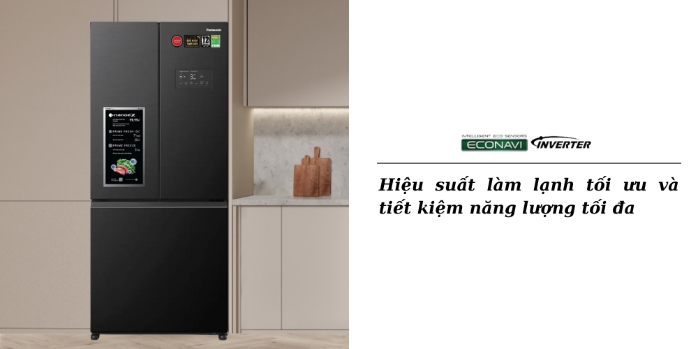 Tủ Lạnh Panasonic NR-CW530HVK9 tiết kiệm điện