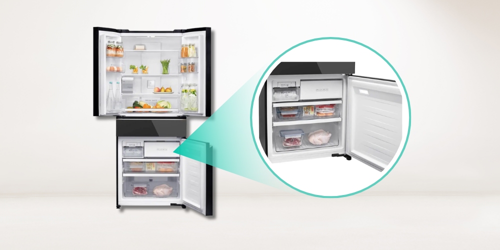 Tủ Lạnh Panasonic NR-YW590XJKV làm đá tự động