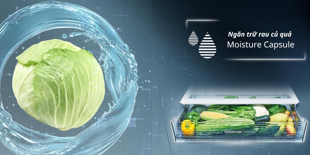 Tủ Lạnh Sharp SJ-FX650V-MK có ngăn trữ rau củ quả