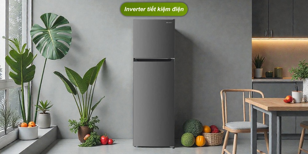 Tủ Lạnh Sharp SJ-X270V-SL vận hành êm, tiết kiệm điện