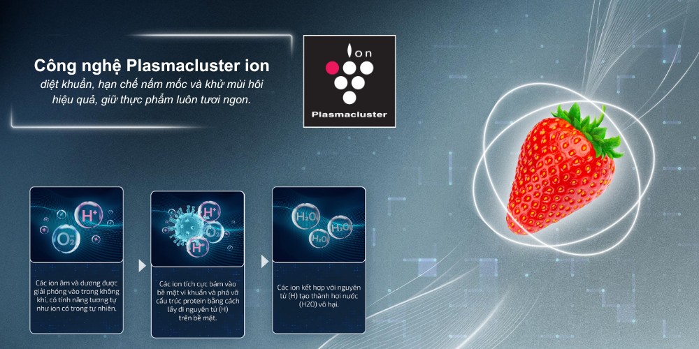 Tủ Lạnh SJ-FXP650VG-SL diệt khuẩn Plasmacluster ion