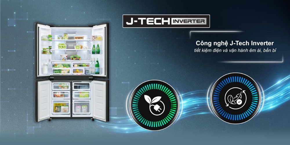 Tủ Lạnh SJ-FXPI700VG-BK tiết kiệm điện