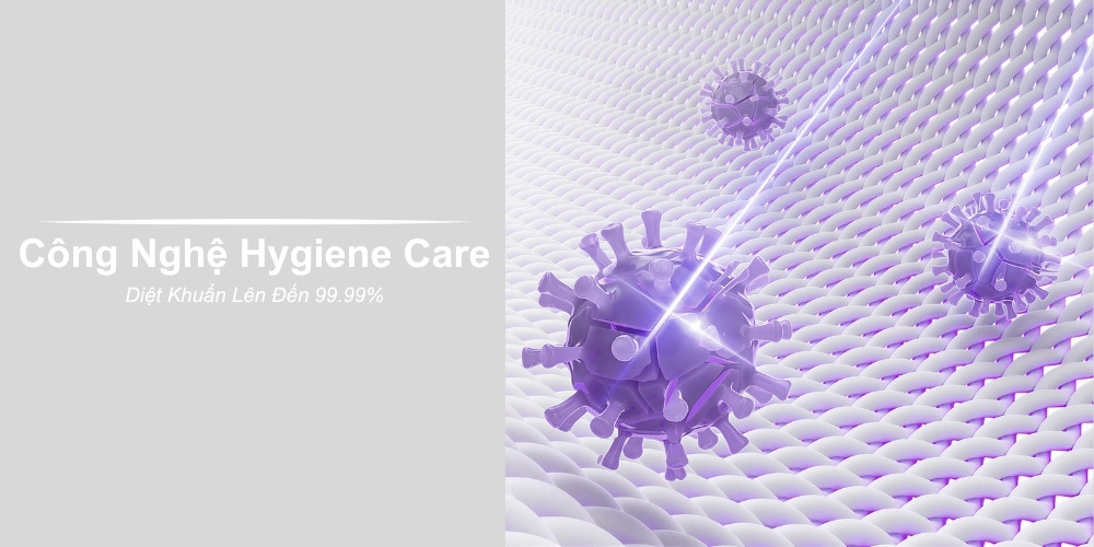 Công nghệ Hygiene Care diệt khuẩn lên đến 99,99%