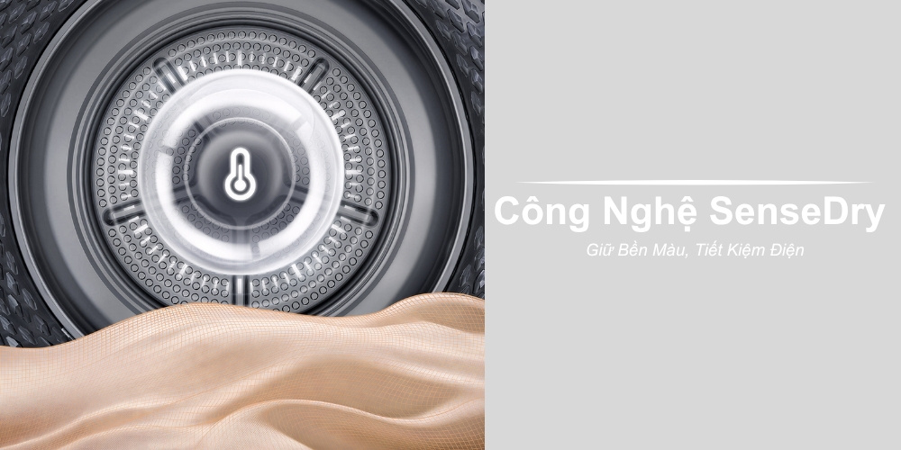 Công nghệ SenseDry giữ màu vải và tiết kiệm điện