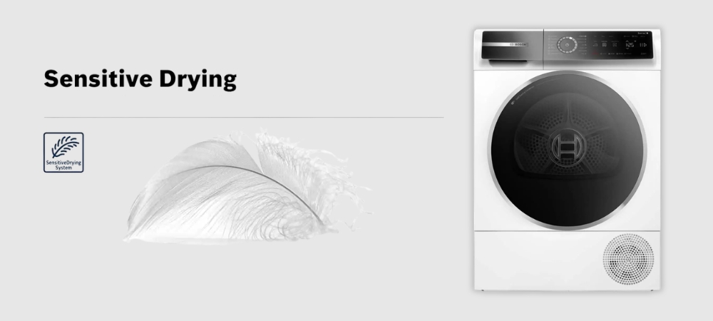 Hệ thống SensitiveDrying chăm sóc quần áo nhẹ nhàng khi sấy