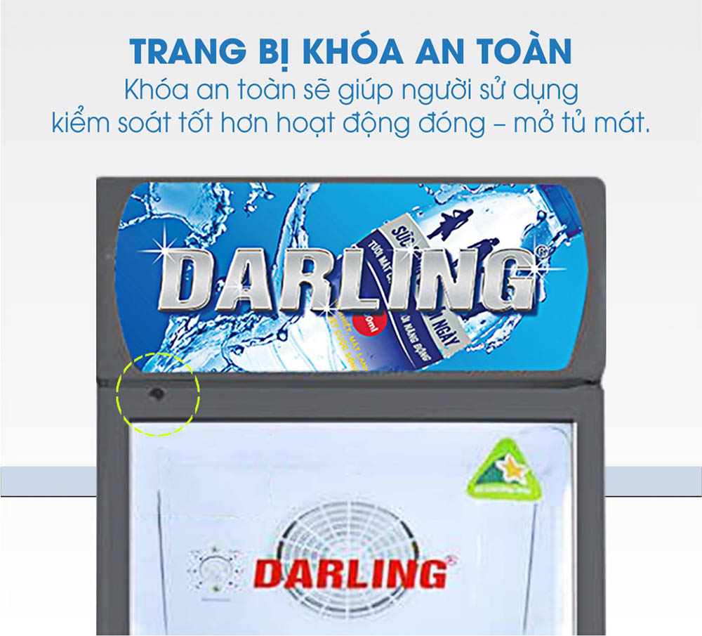 Khóa Tủ Mát Darling 320 Lít DL-3200A tiện lợi