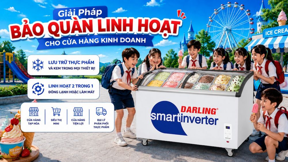 Tủ Đông 600 Lít DMF-7079ASKI-1 có 2 cửa và 1 ngăn đông