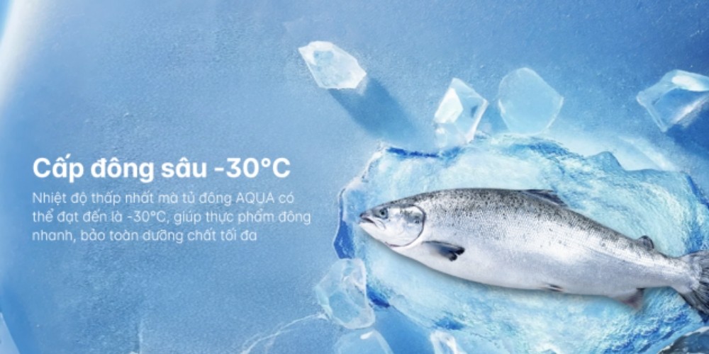 Tủ Đông Aqua 512 Lít AQF-C6901EN cấp đông sâu ở nhiệt độ -30°C
