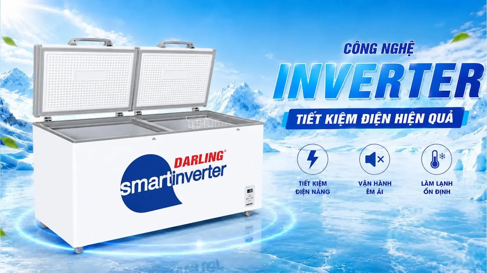 Tủ Đông Darling Inverter DMF-1179ASI-1 vận hành êm, tiết kiệm điện