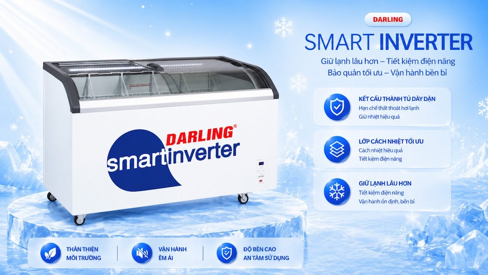 Tủ Đông Darling Inverter DMF-9079ASKI tiết kiệm điện
