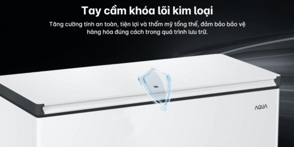Tủ Đông Inverter 429 Lít AQF-C5701EN trang bị khóa tủ an toàn