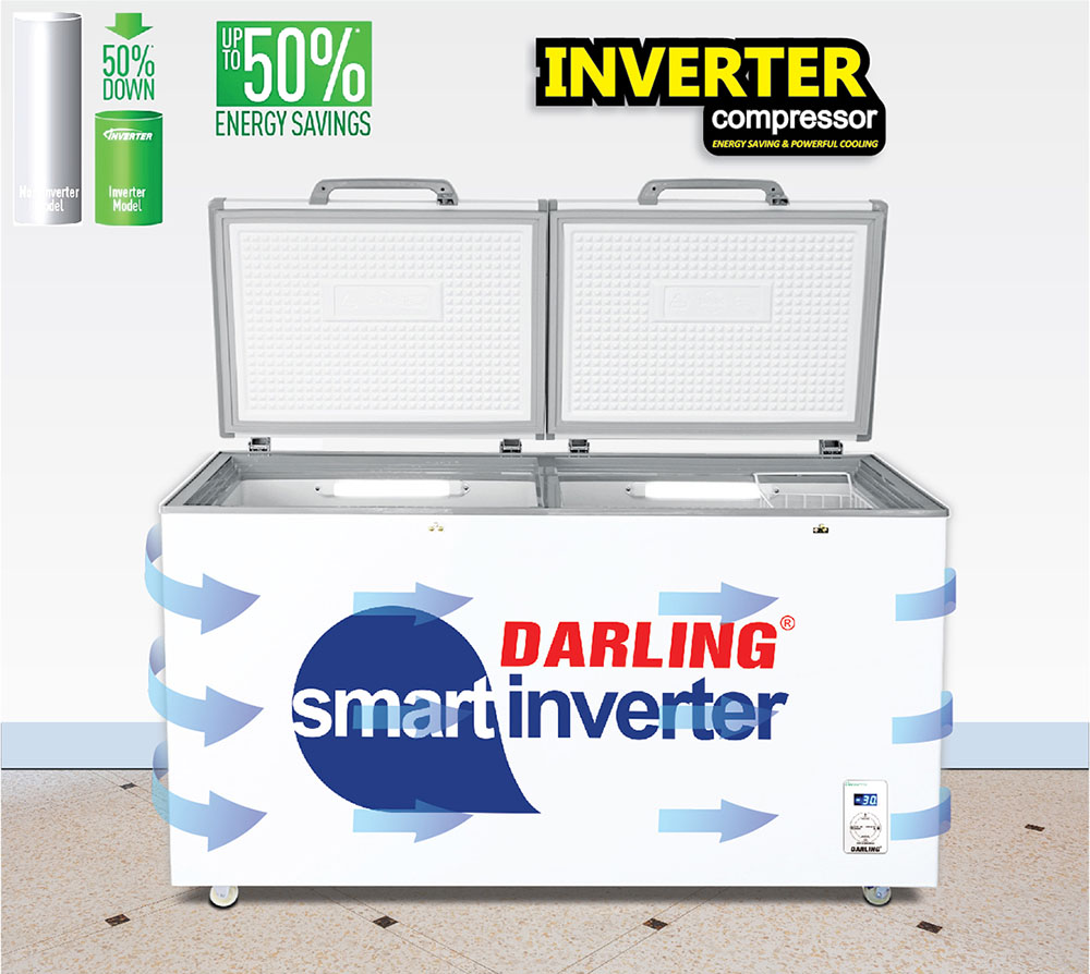 Tủ Đông Inverter DMF-3699WSI giúp duy trì nhiệt độ ổn định và giảm tiêu hao điện