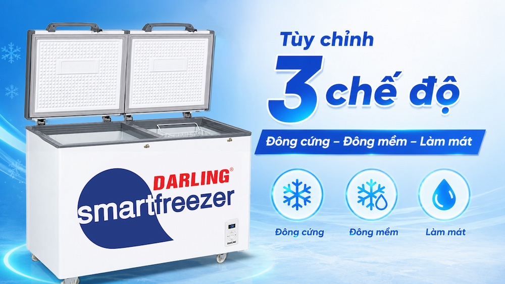 Tủ Đông Mát DMF-3699WS 3 chế độ làm mát, đông mềm và đông cứng