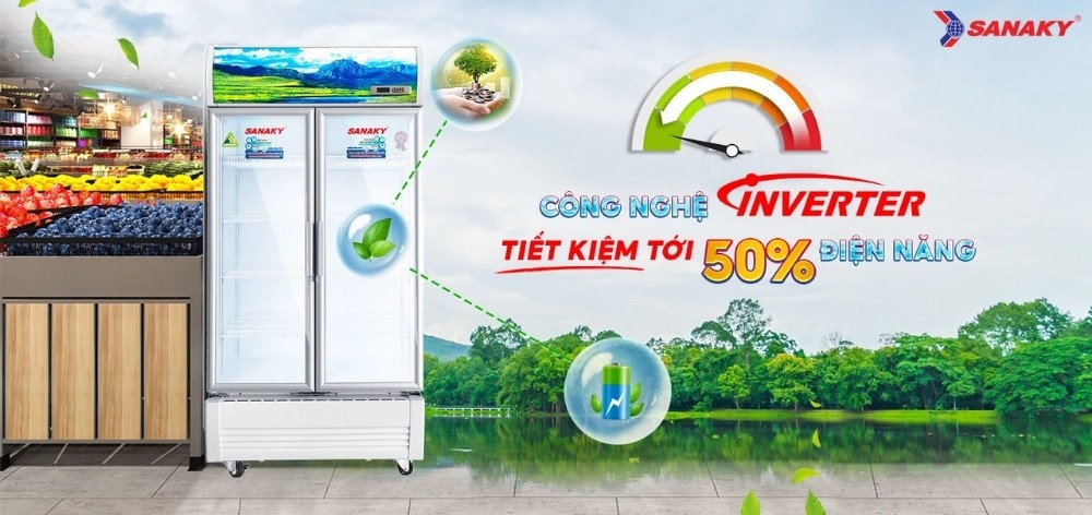 Tủ Mát Sanaky Inverter VH-1209HP3 tiết kiệm điện