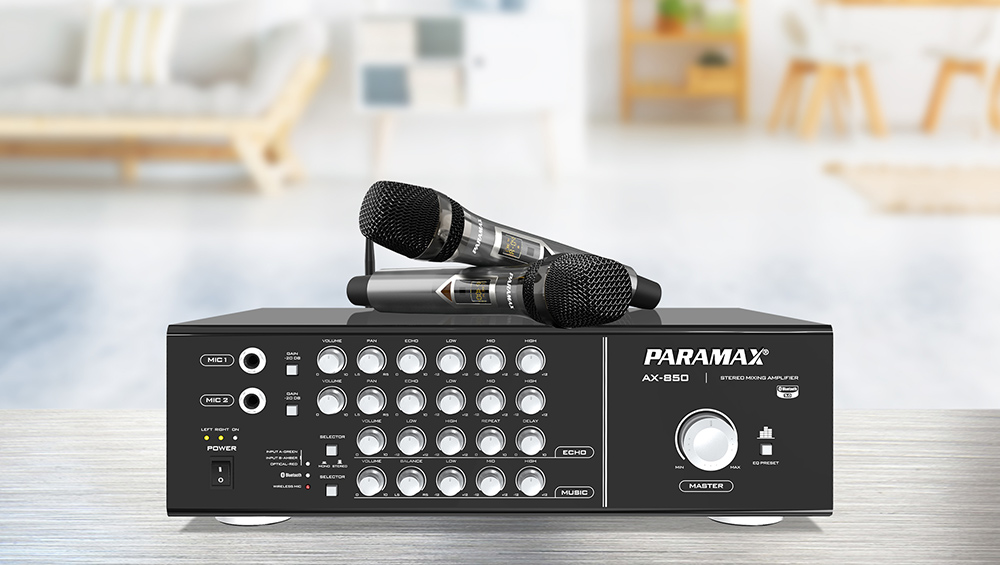 Amply Paramax đi kèm micro không dây AX-850