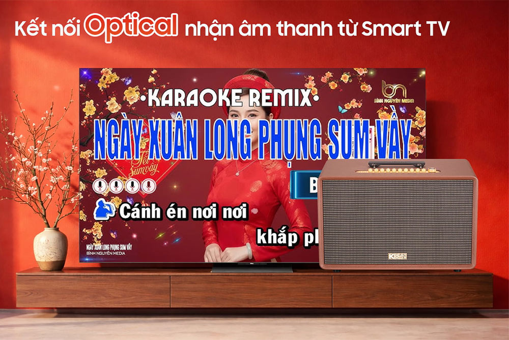 Hỗ trợ kết nối đa dạng loa Karaoke di động Acnos Flac 36 ULTIMATE màu đen
