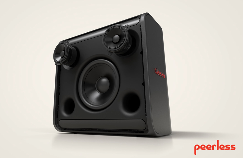 Âm thanh mạnh mẽ từ loa woofer và midranges của Peerless