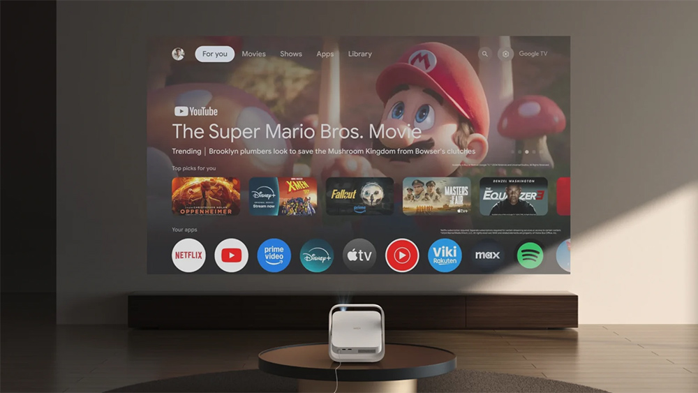 Hệ điều hành Google TV máy chiếu Xgimi Elfin Flip Plus Full HD