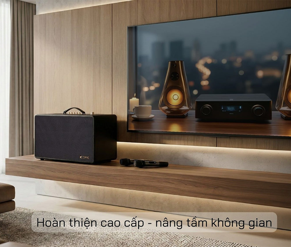 iCore S9 trở thành một điểm nhấn nội thất đẳng cấp cho phòng khách