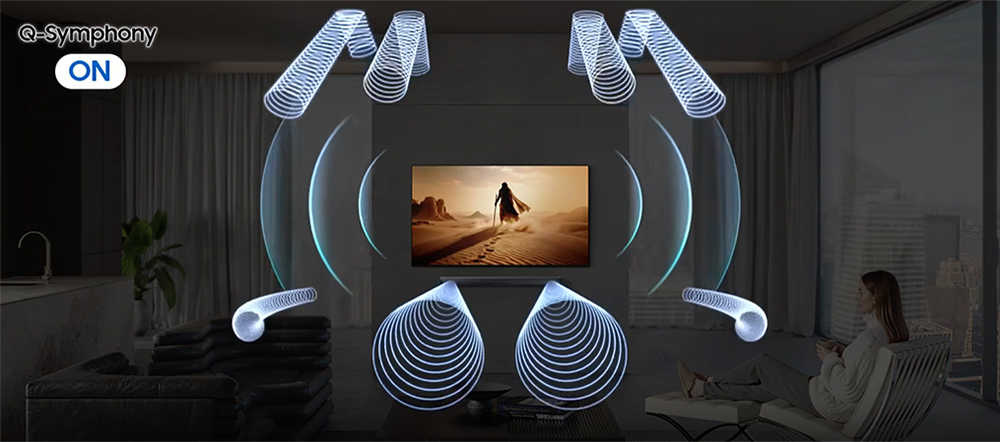 Công nghệ Q-Symphony đồng bộ âm thanh với TV bằng AI
