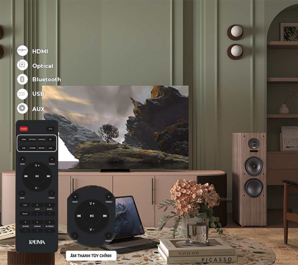 Remote giúp bạn điều khiển loa KADMA BS66 tiện lợi từ xa