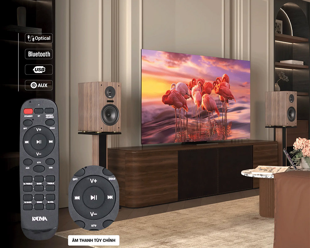 Chiếc remote điều khiển loa từ xa tiện lợi