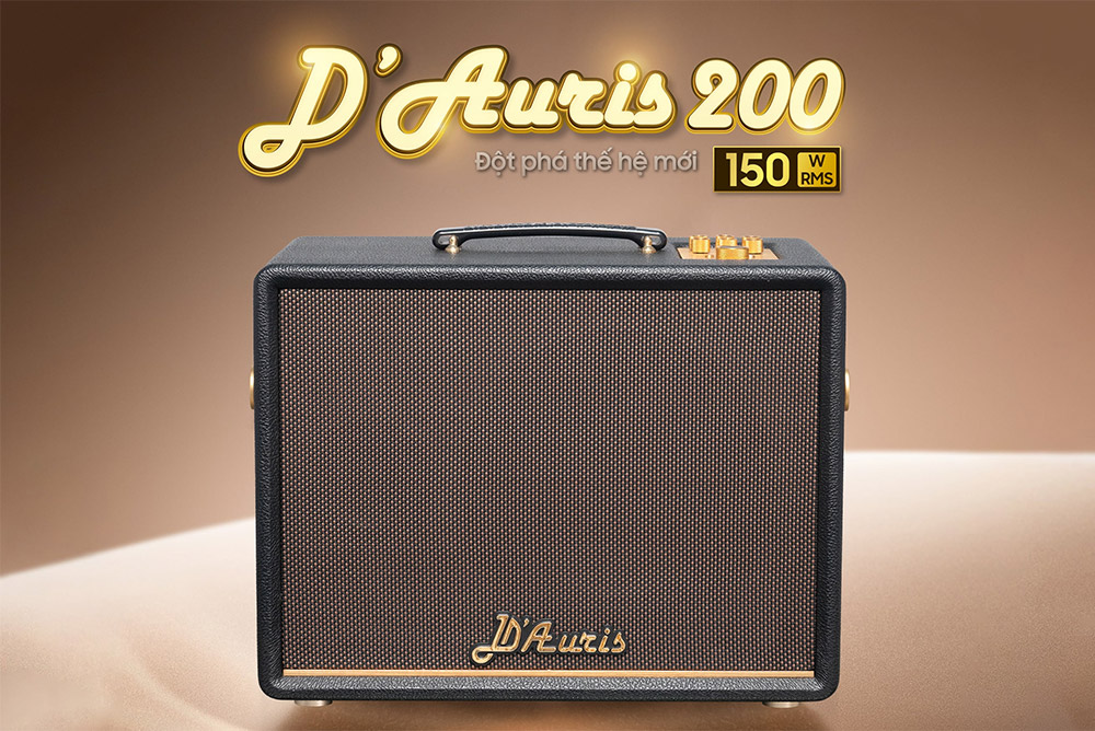 Thiết kế loa Karaoke di động Acnos D'Auris 200 màu đen