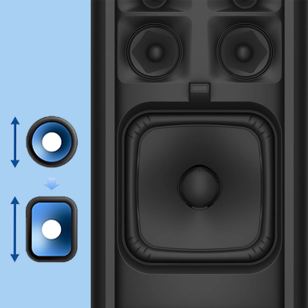 Loa trầm X-Balanced Speaker Unit với màng chắn gần như hình vuông