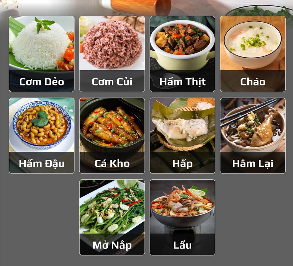 Tích hợp 10 chế độ cài đặt sẵn đa năng