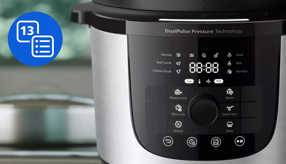 Nồi Áp Suất Đa Năng Philips HD2616/70 tích hợp 13 chương trình cài đặt sẵn
