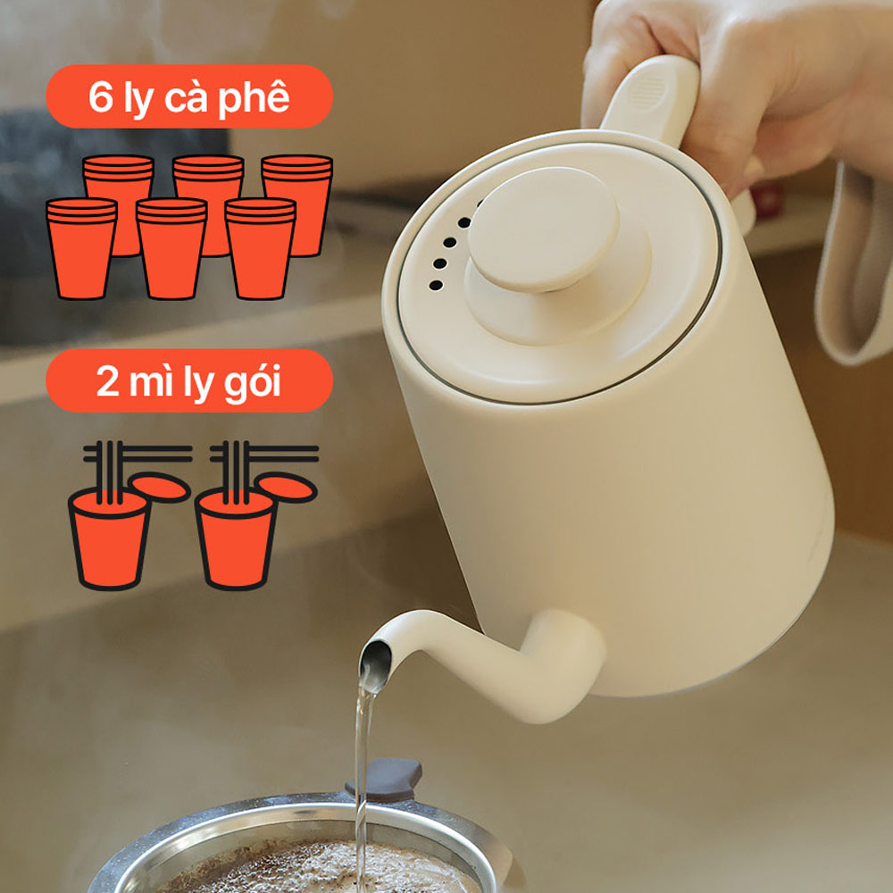 Ấm Đun Siêu Tốc Jenniferoom JRK-KT0801BR tiện dụng cho gia đình nhỏ