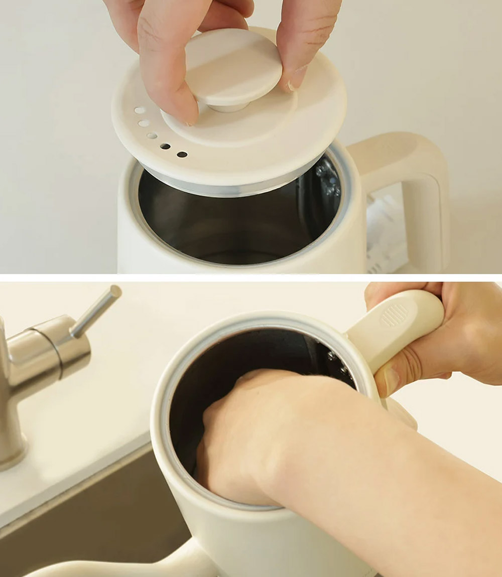 Dễ dàng vệ sinh Ấm Đun Siêu Tốc Jenniferoom JRK-KT0801BR