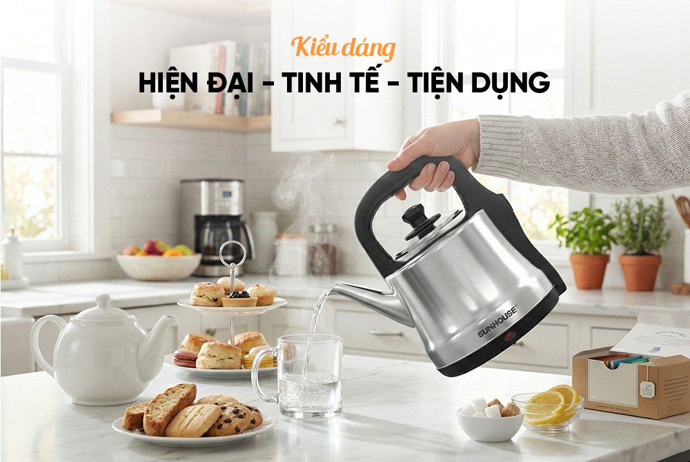 Ấm Siêu Tốc Inox 5 Lít Sunhouse SHD1403