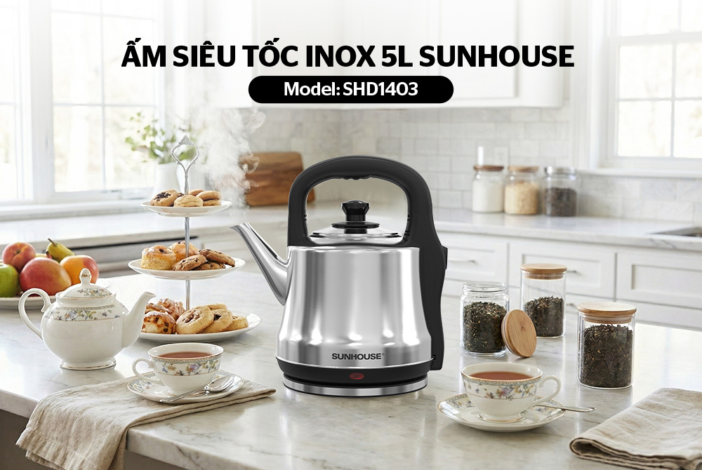 Vỏ ngoài bằng inox sáng bóng bền bỉ, chịu lực tốt