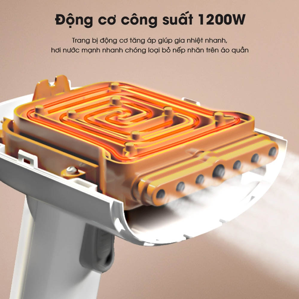 Công suất lên đến 1200W, thời gian tạo hơi nước chỉ trong 25 giây