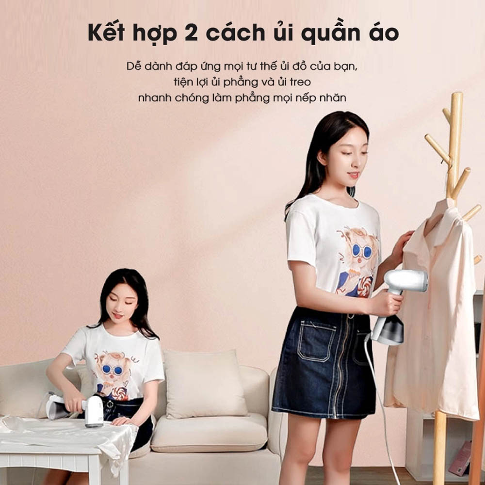 Kết hợp hai tư thế ủi đứng và ủi trên mặt phẳng