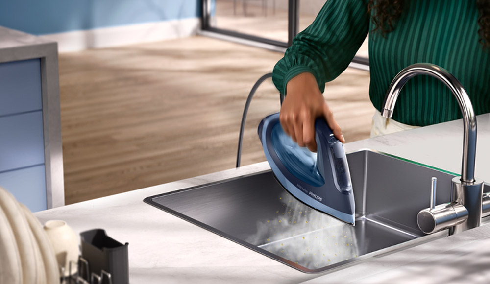 Hệ thống xả cặn giúp đảm bảo hiệu suất và độ bền cho bàn ủi