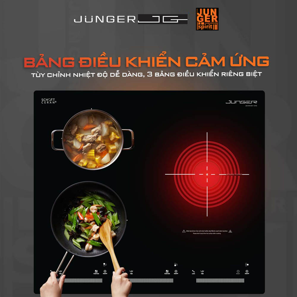 Bếp Điện Từ Ba Junger CEJ-300-IIF tích hợp bảng điều khiển cảm ứng