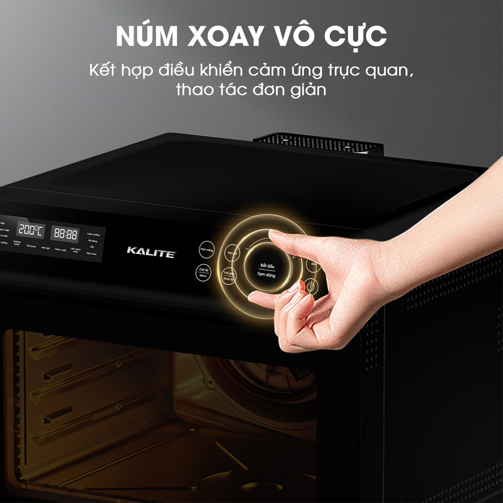 Bảng điều khiển núm xoay kết hợp màn hình cảm ứng dễ thao tác