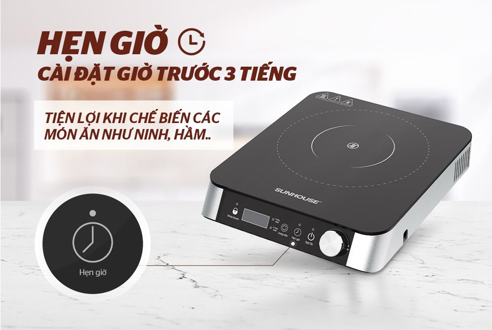 Chế độ hẹn giờ giúp bạn chủ động kiểm soát thời gian nấu