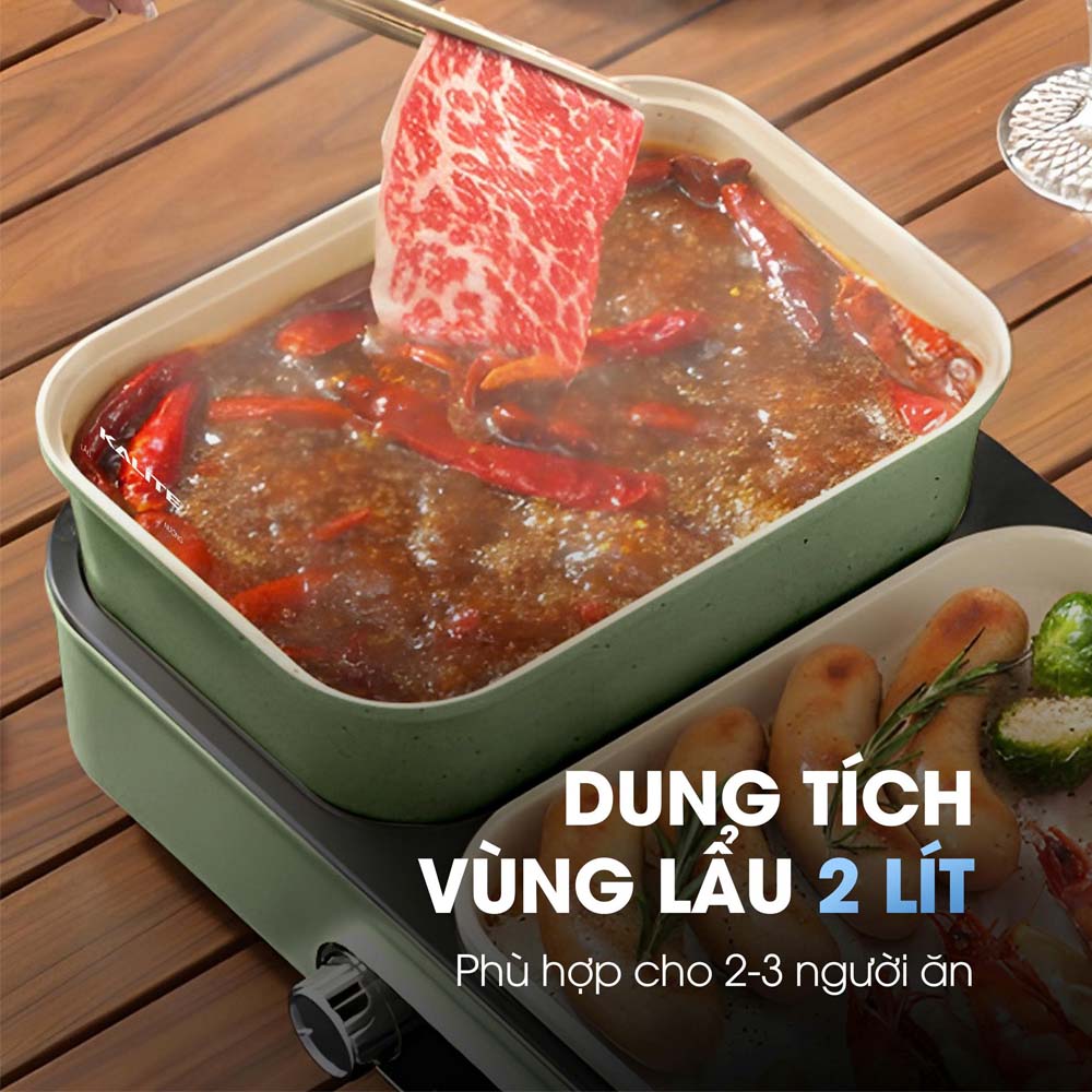 Dung tích nồi lẩu 2 lít đáp ứng tốt nhu cầu sử dụng cho 2 - 3 người