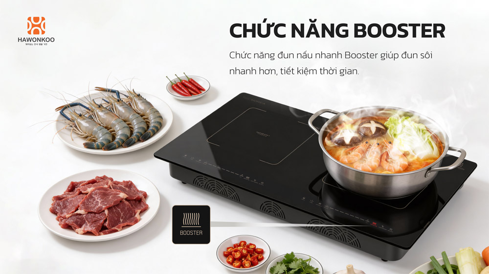 Chức năng Booster cho phép tăng cường công suất trong thời gian ngắn