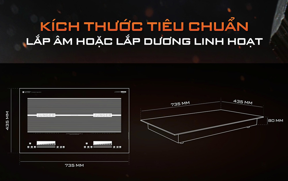 Bếp Từ Đôi Junger CEJ-222-INVERTER - Xuất Xứ Thái Lan
